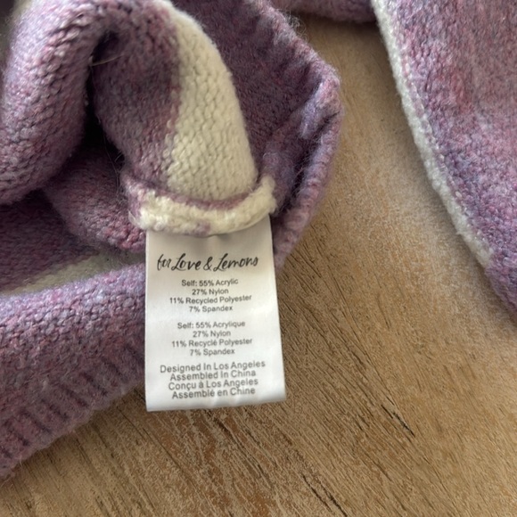 For Love & Lemons Maud Boxy Cropped Sweater • L - Picture 11 of 12